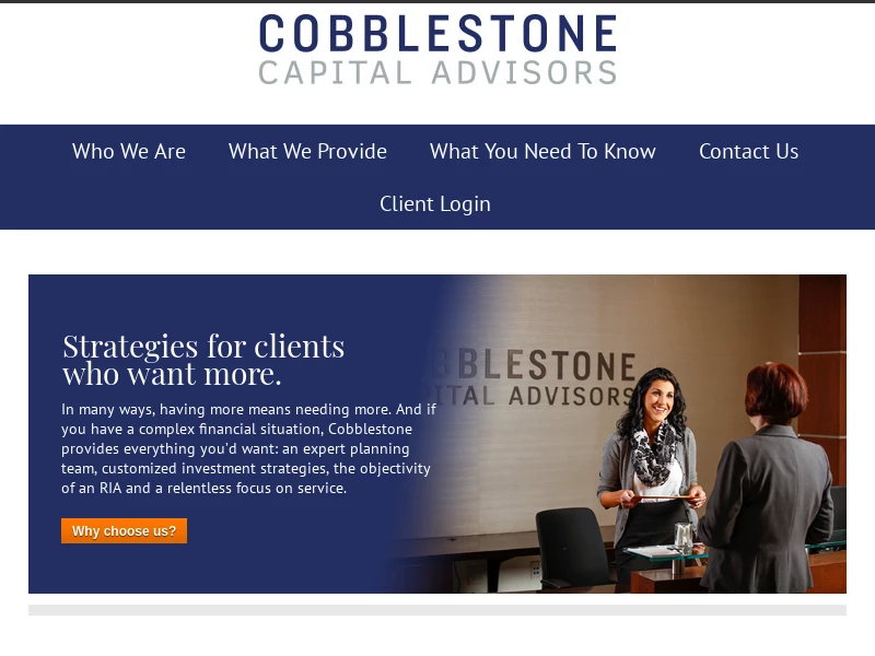 Home - Cobblestone Capital Advisors