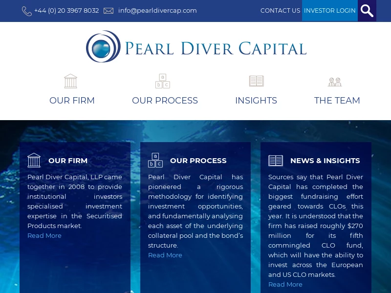 Pearl Diver Capital - Boutique asset management specialising in European Securitised Products