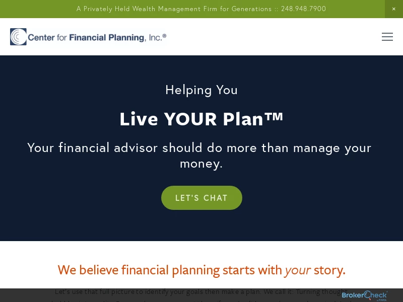 Center for Financial Planning, Inc.