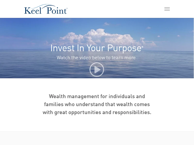 Keel Point | Wealth management for individuals and families who understand that wealth comes with great opportunities and responsibilities.