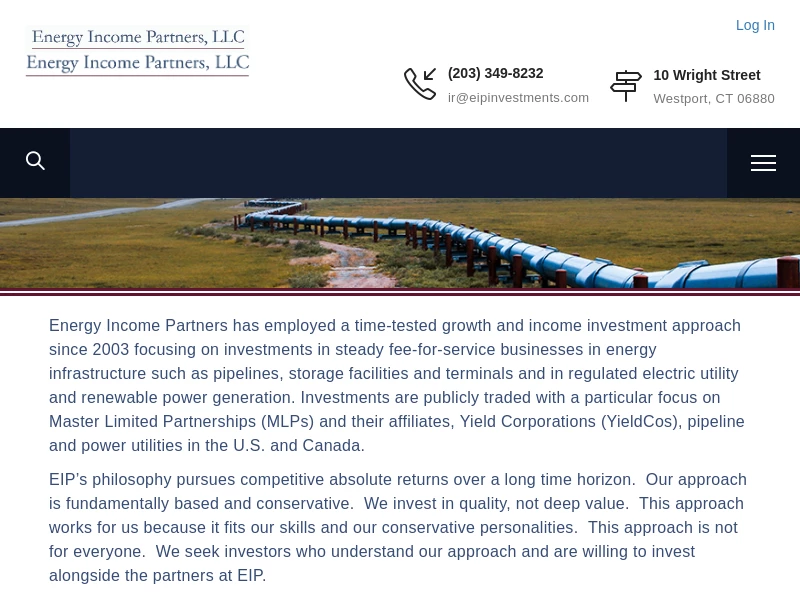 Investing in Equity Income, Infrastructure, MLPs, Utilities, YieldCos, & Dividend Growth - EIP Investments, Funds and Partnerships. Energy Income Partners. AUM