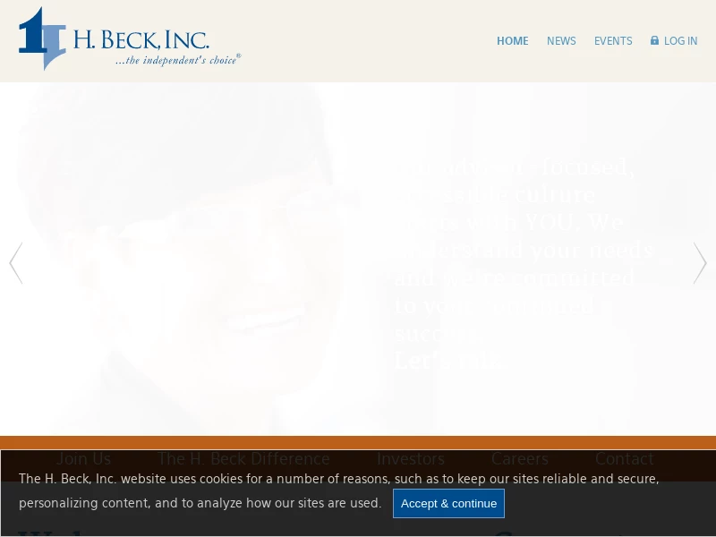 H. Beck, Inc. | The Independent's Choice - Independent broker-dealer