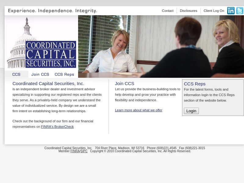 Coordinated Capital Securities – Experience. Independence. Integrity.