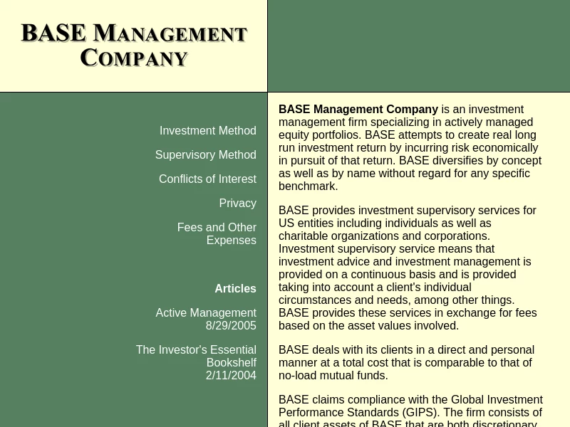 Base Management Company