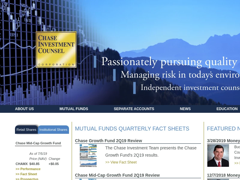 Growth Fund - Chase Investments - Chase Growth Fund