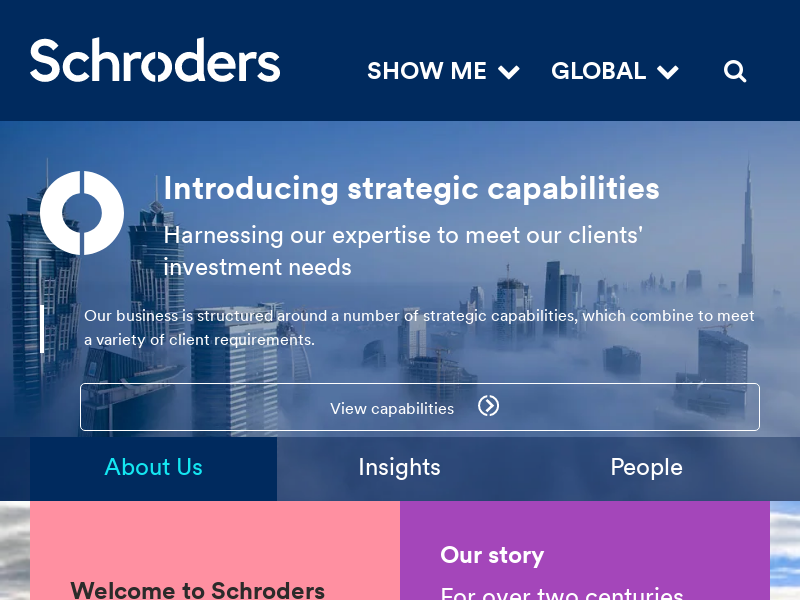 Global asset management – US – Schroders - Schroders