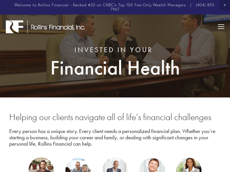 Rollins Financial | Fee-only Financial Planners Advisors | Atlanta Wealth Management
