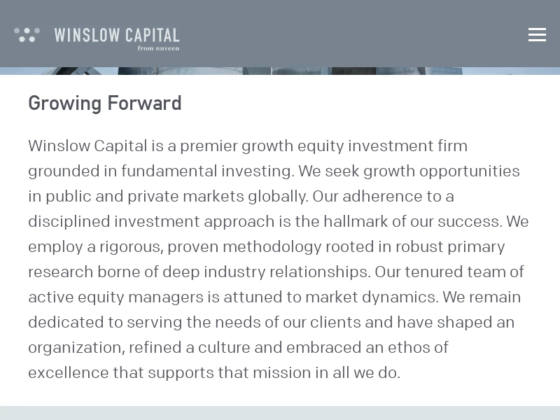 Winslow Capital Management | Growth Equity Investment Firm