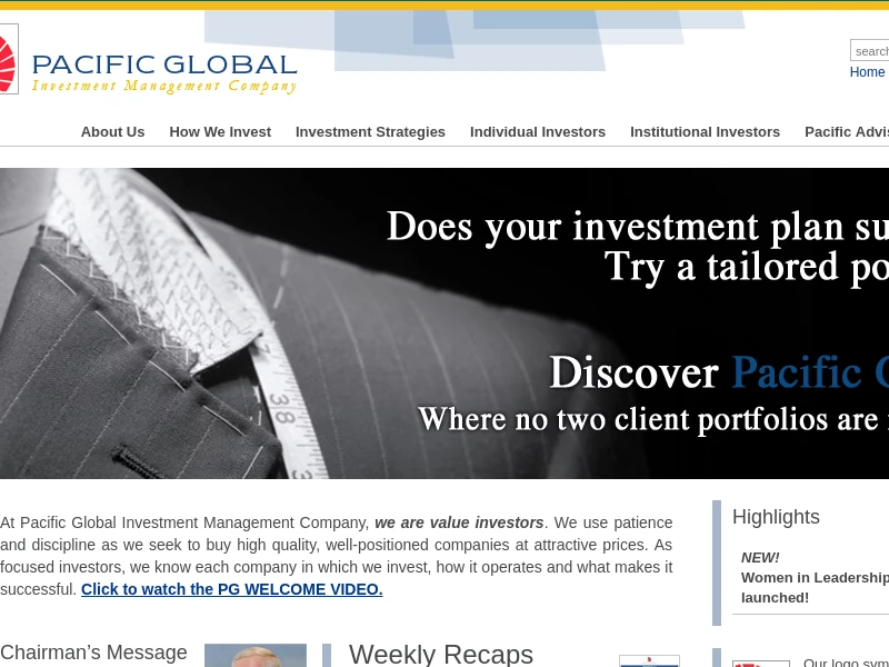 Pacific Global Investment Management - Focused Value Investing
