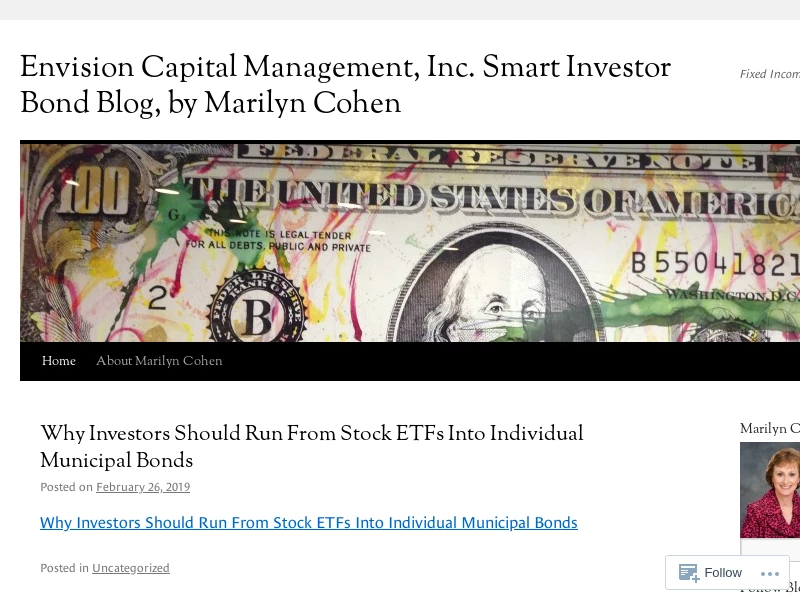 Envision Capital Management, Inc. Smart Investor Bond Blog, by Marilyn Cohen | Fixed Income Investing