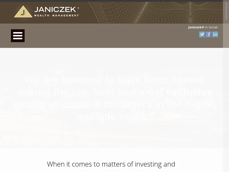 Janiczek Wealth Management Denver - Financial Advisors in Colorado