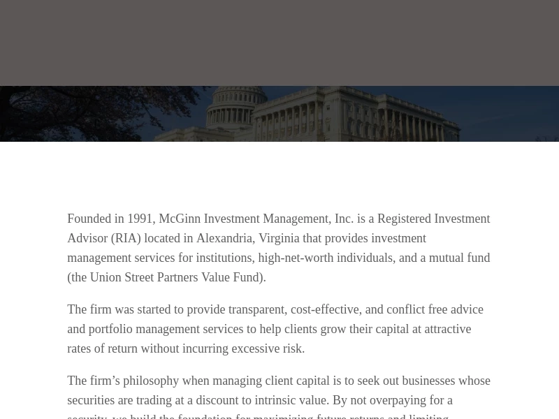 McGinn Investment Management, Inc.