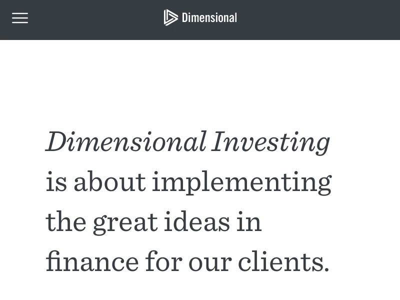 Dimensional Fund Advisors | Dimensional