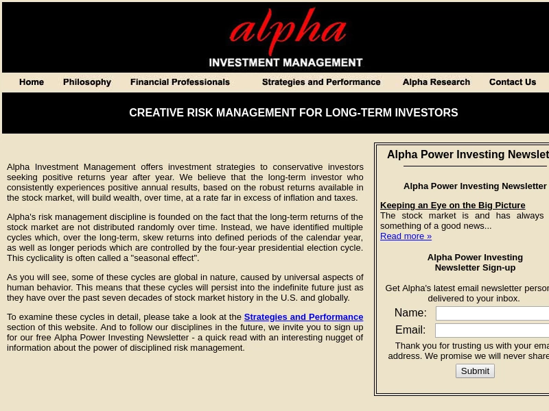 Alpha Investment Management