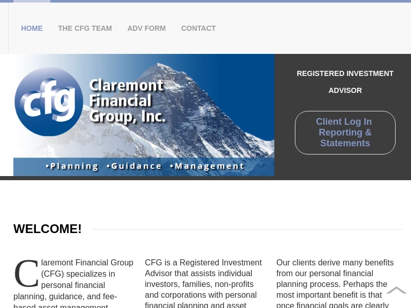 Claremont Financial Group, Inc. — Registered Investment Advisor