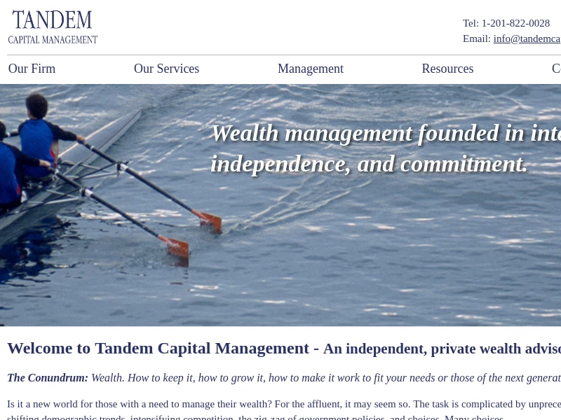 Home | Tandem Capital Management
