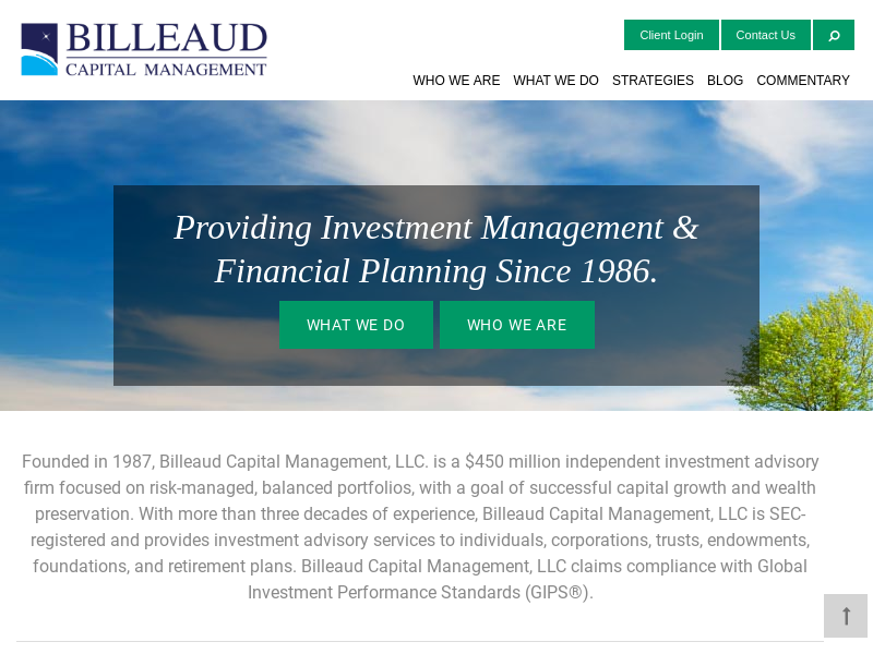 Billeaud Capital Management » Investment Management & Financial Planning » Lafayette LA