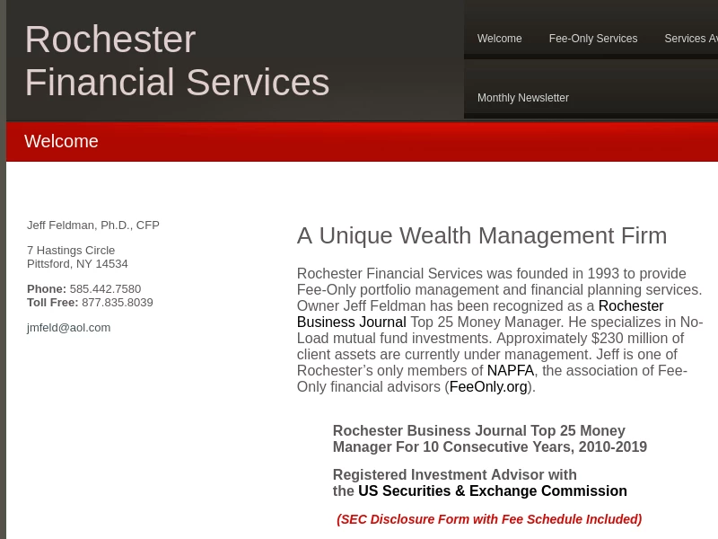 Rochester Financial Services – A Unique Wealth Management Firm