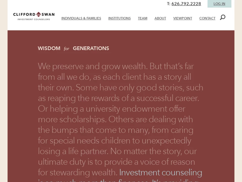 Preserve & Grow Wealth | Clifford Swan Investment Counselors