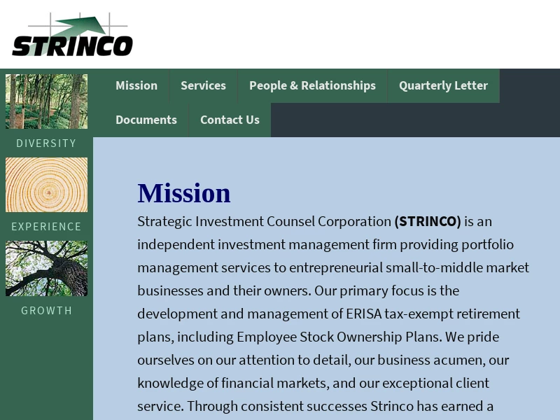 :::: Strategic Investment Counsel Corporation :::: – Independent fiduciary providing management of employee stock ownership, fixed-income, mutual funds, and equity investments.