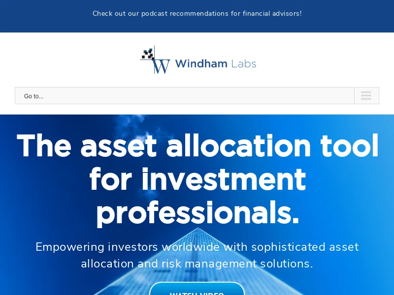 Windham Labs — Asset allocation and risk management software
