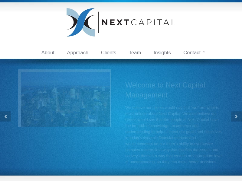 Next Capital Management: Next-level thinking