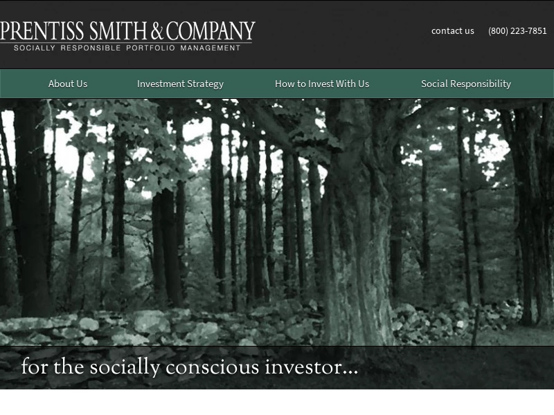 Sustainable ESG Investment | Prentiss Smith & Company