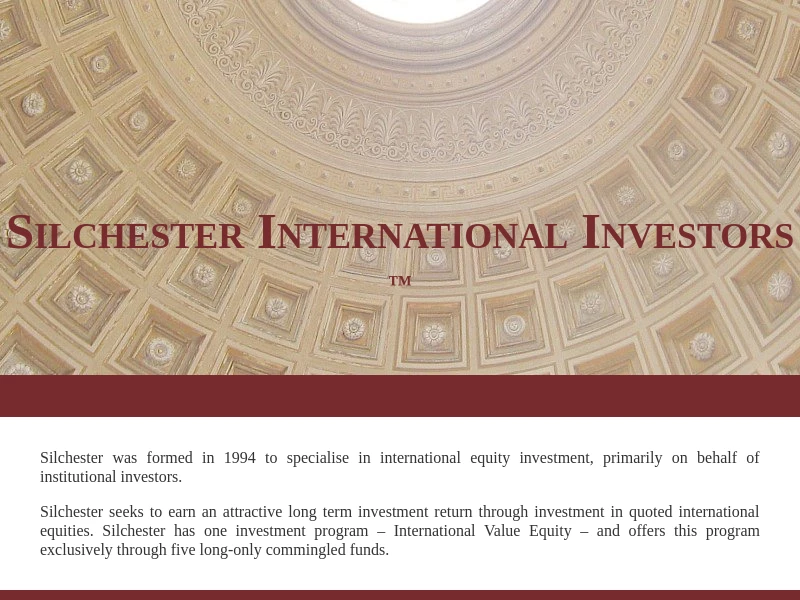 SILCHESTER | International equity management