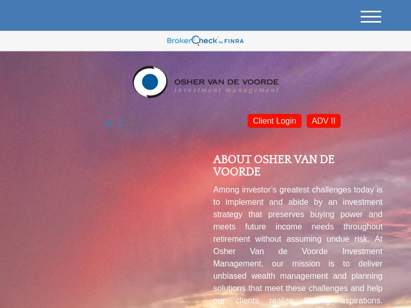 Home | Osher Van de Voorde | Investment Management