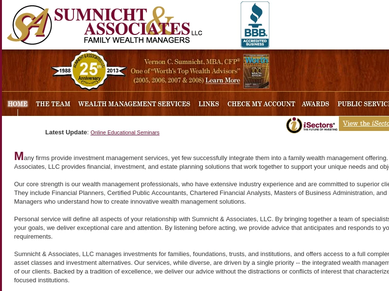 Registered Fiduciary Investment Advisors | Sumnicht & Associates