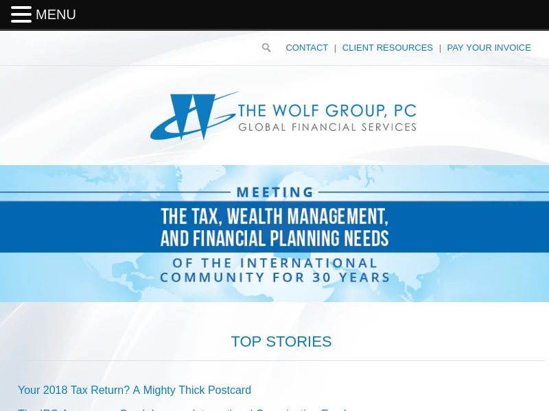 International Tax Accountants | The Wolf Group in Fairfax, VA