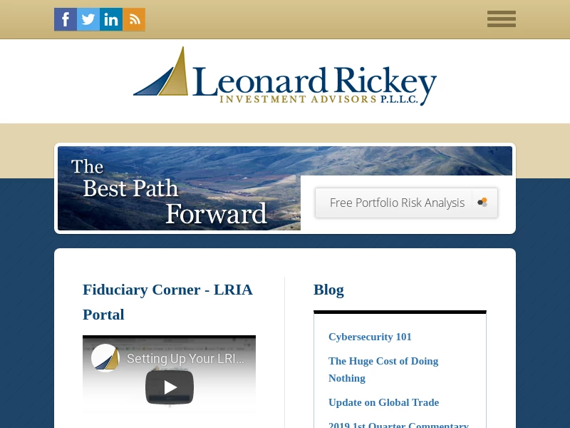 Fee-Only Financial Advisors | Leonard Rickey Investment Advisors PLLC