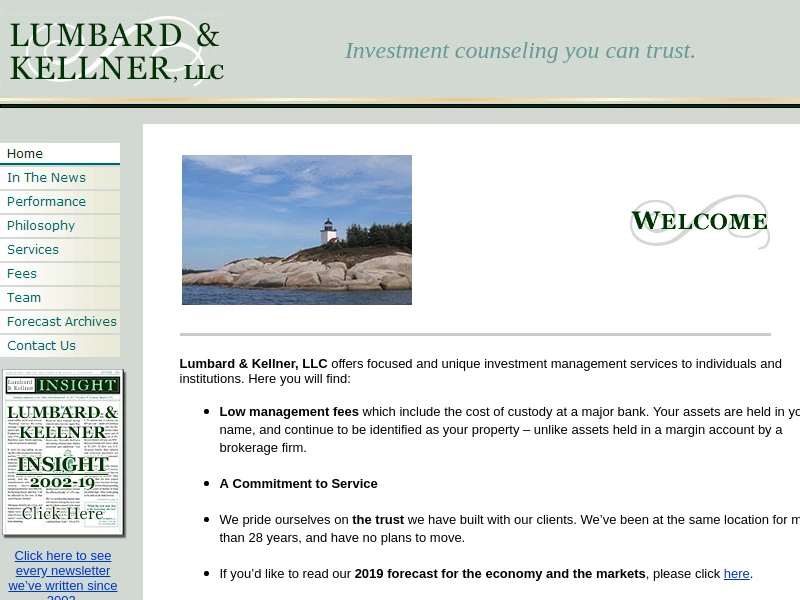 Lumbard & Kellner Investment Counseling 800.586.2273