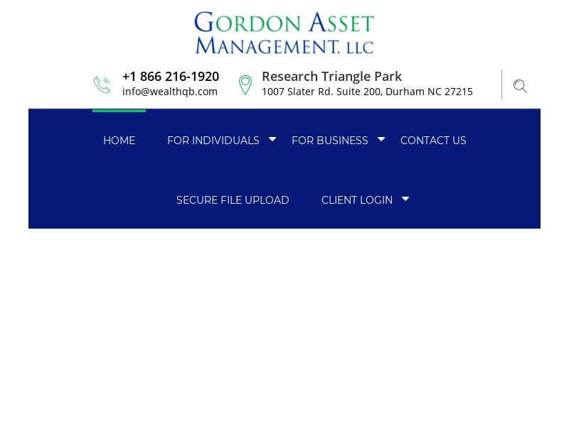 Gordon Asset Management | NC Financial Advisors