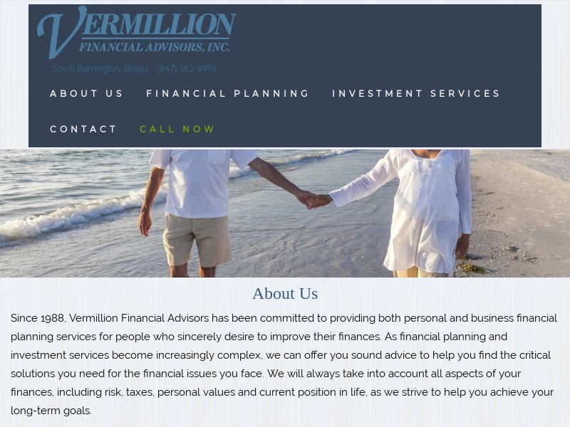 Vermillion Financial Advisors, Inc. - Independent Investment Advisors - South Barrington, Illinois.