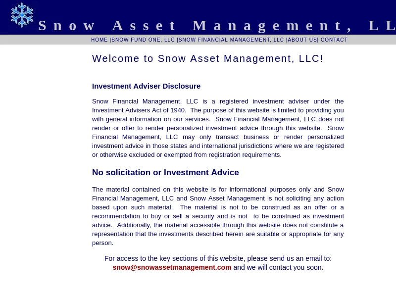 Snow Asset Management- Michael Snow Founder