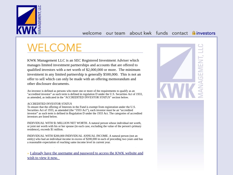 KWK Management LLC | KWK Partners LP
