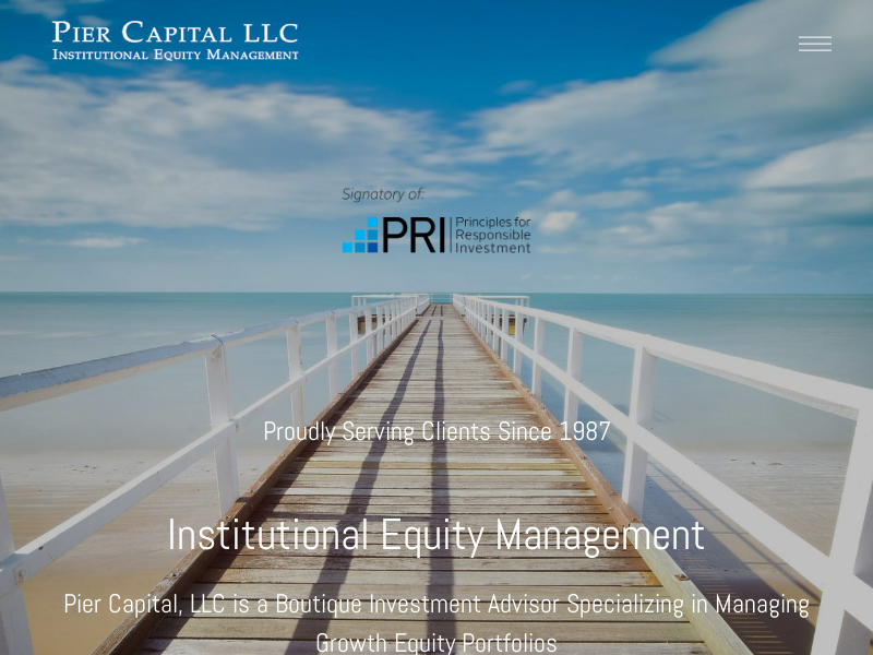 Pier Capital, LLC Home — Pier Capital, LLC
