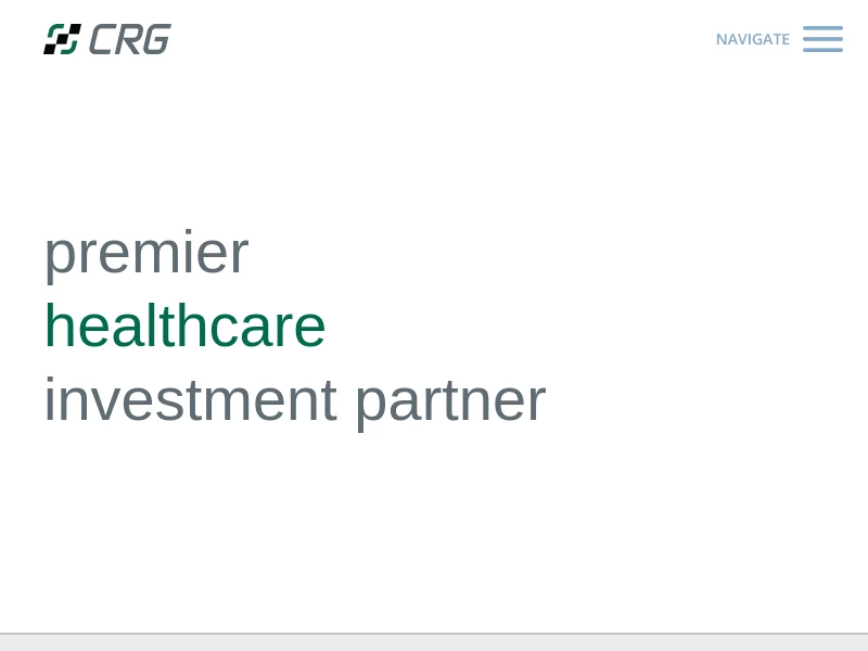 CR Group L.P. (CRG) - Healthcare Growth Capital & Investments - CRG