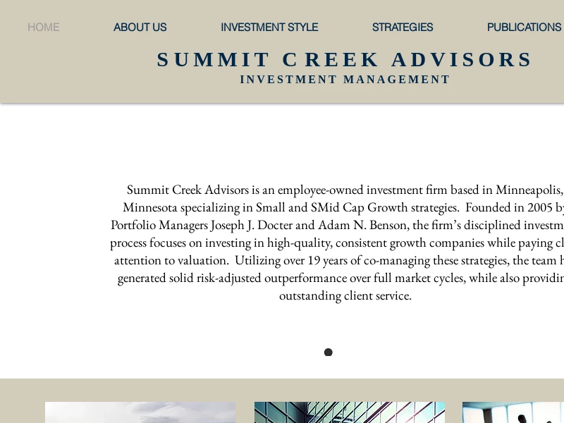 Summit Creek Advisors | Investment Management | Minneapolis, MN