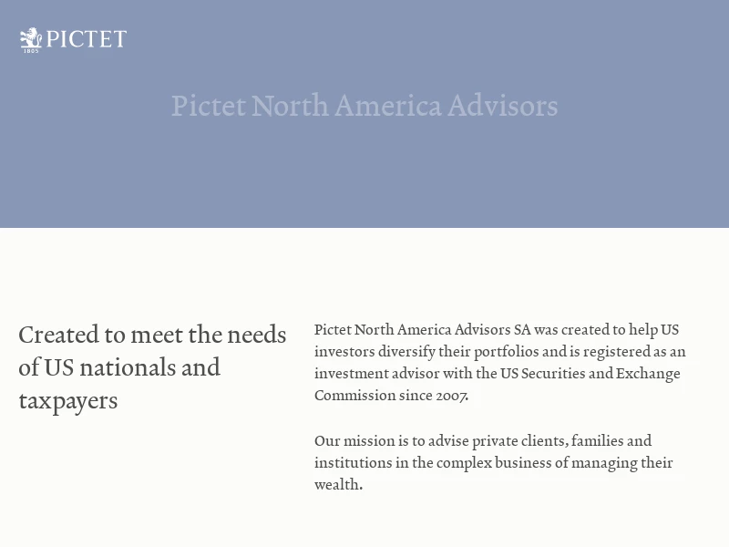Pictet North America Advisors