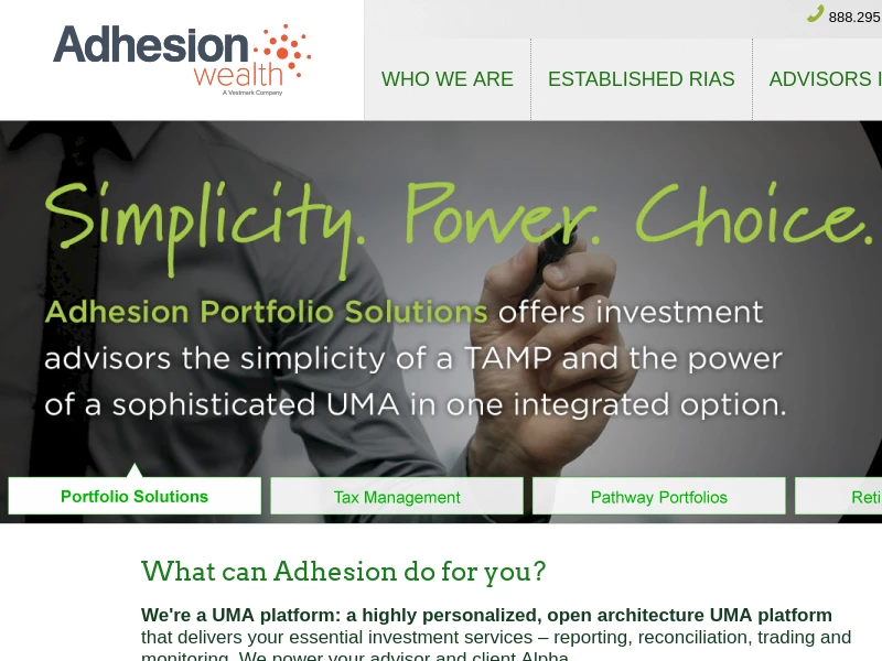 Adhesion Wealth Advisor Solutions | Adhesion Wealth