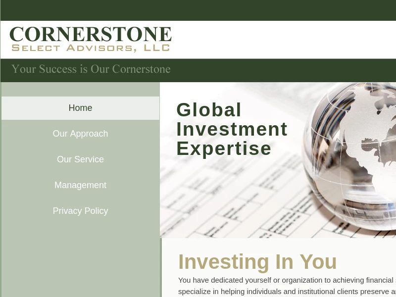 Home | Cornerstone Select Advisors, LLC