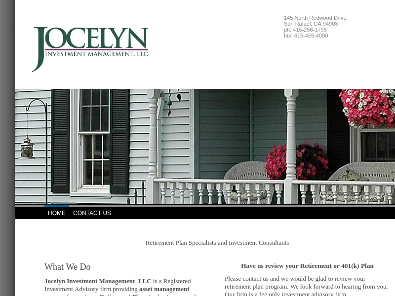 Jocelyn Investment Management | PENSION CONSULTING