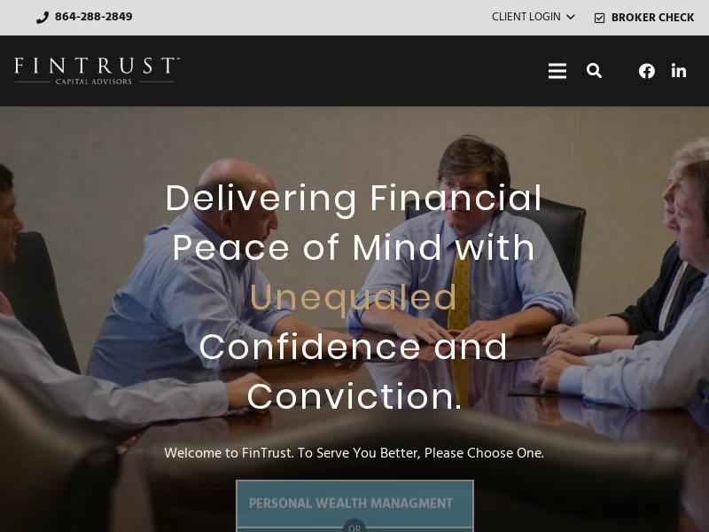 Fintrust Capital Advisors : Greenville Financial Advisors