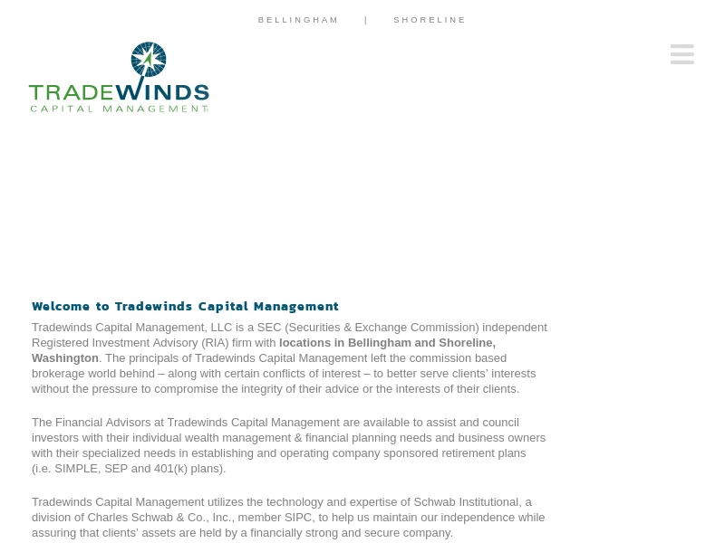 Financial Planning | Advisor | Tradewinds Capital Management | Bellingham | Shoreline