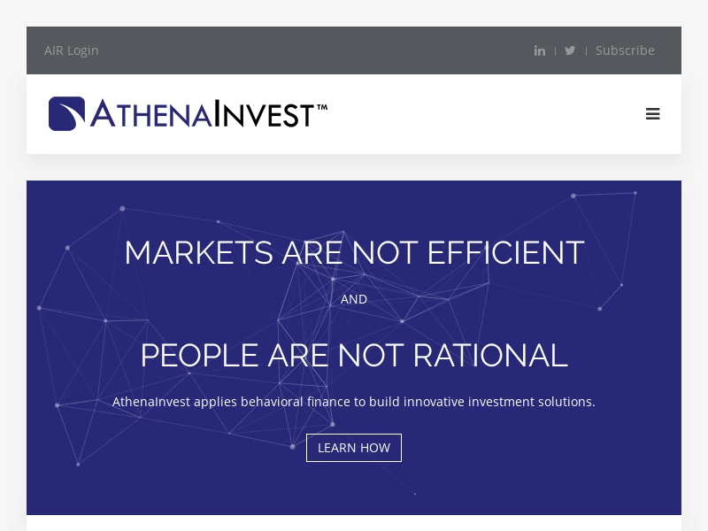 AthenaInvest - The Leader in Behavioral Portfolio Managment