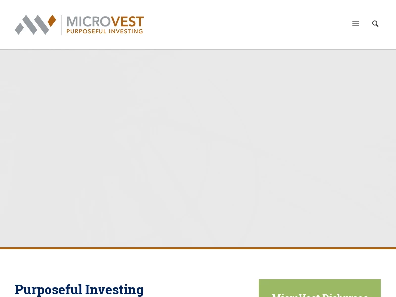 MicroVest - Purposeful Investing - MicroVest - Purposeful Investing
