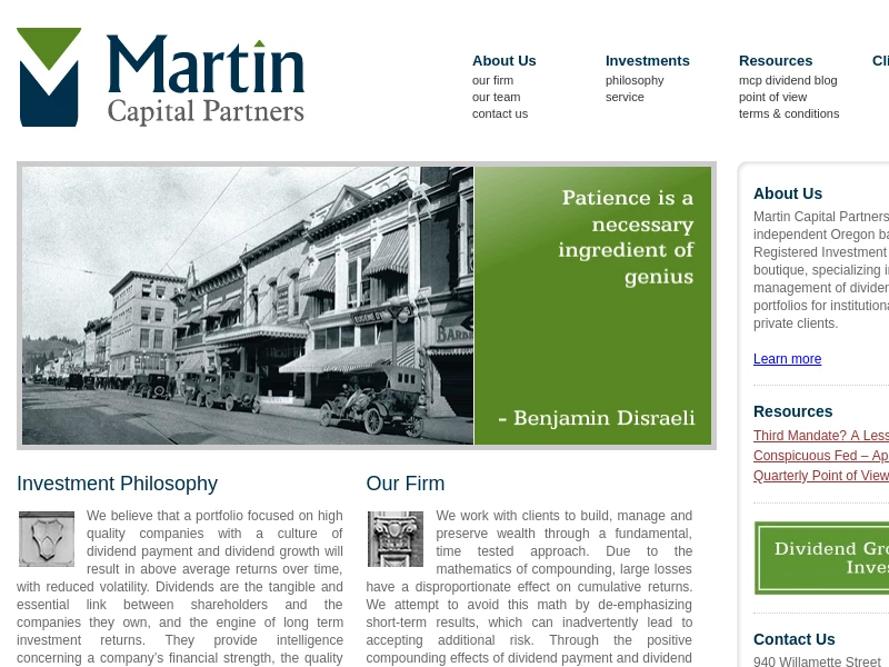 Home | Martin Capital Partners | Oregon