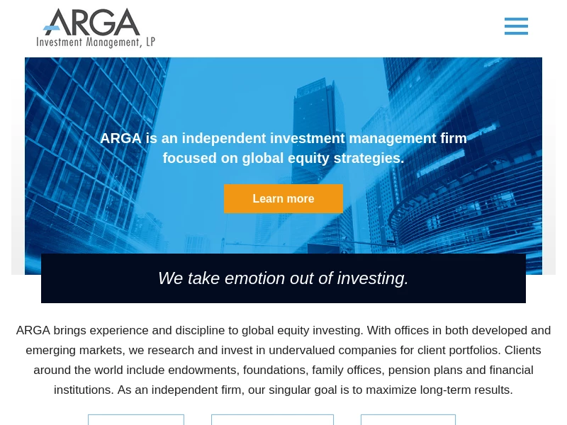 ARGA – ARGA Investment Management, LP